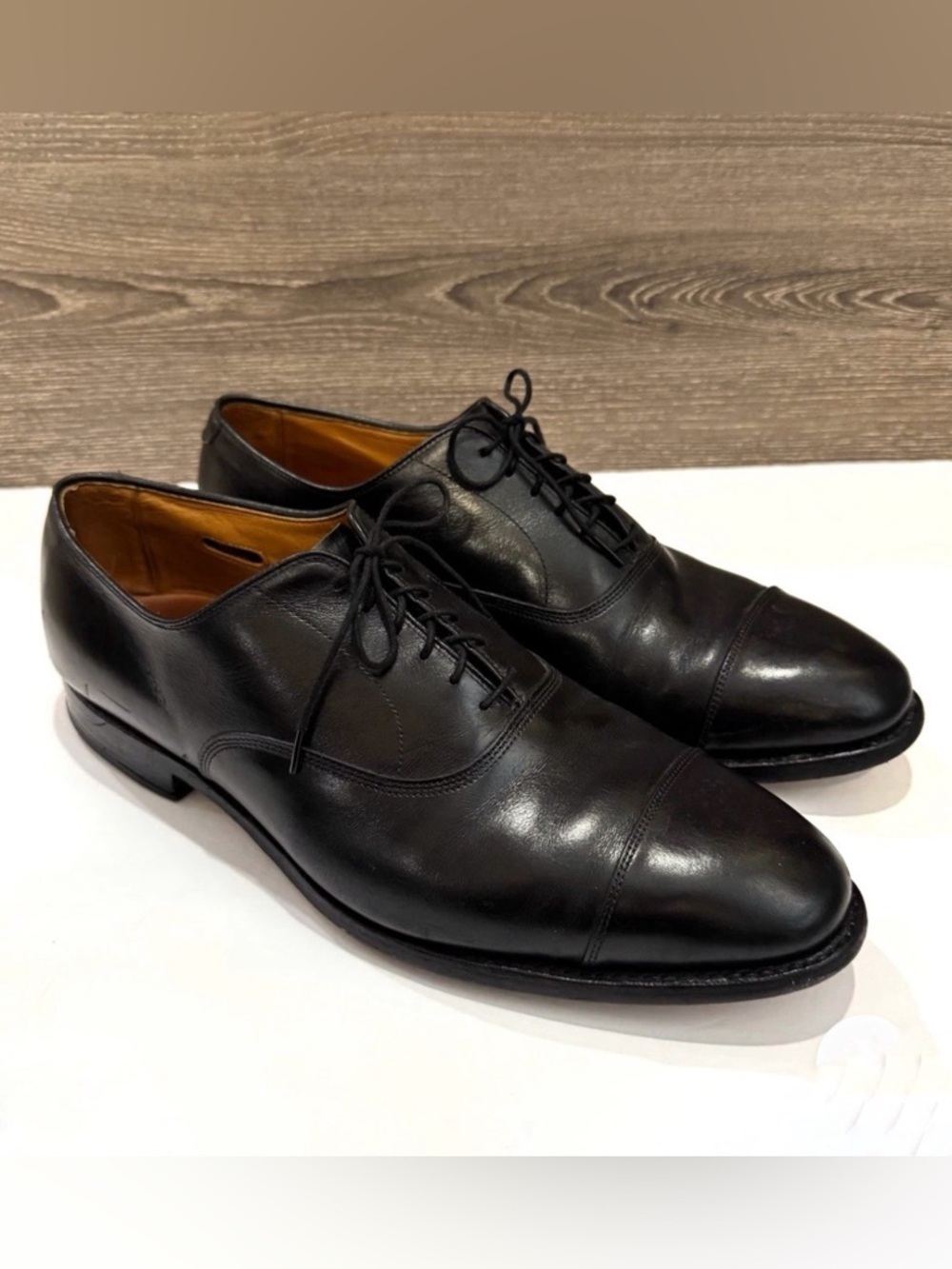 Allen Edmonds Park Avenue Cap Toe Dress Shoes Mens 11.5 EEE Black Leather Oxford